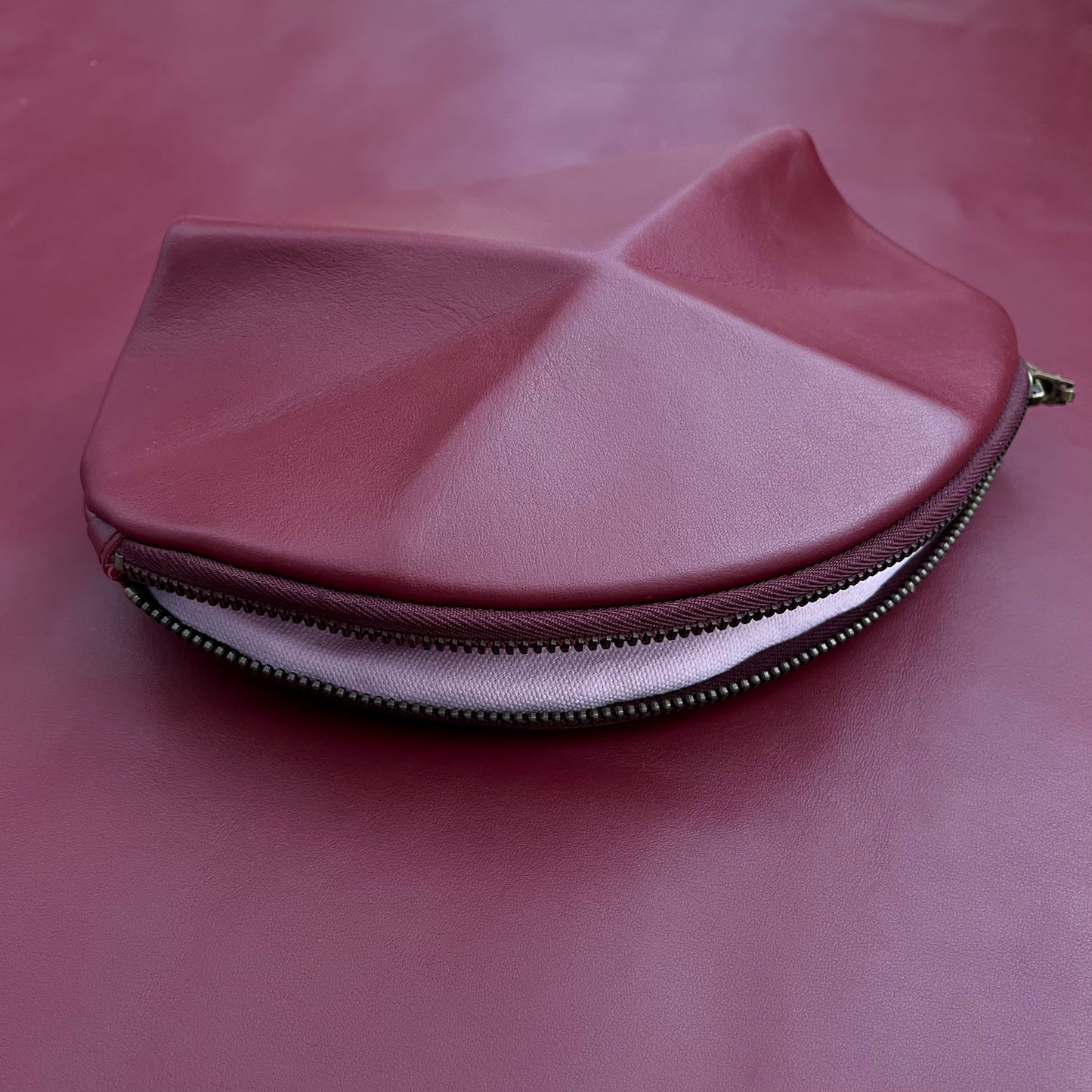 Pyramid Cross Body bag - Burgundy Red