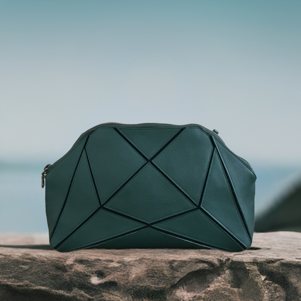 Faltbare Clutch – Origami-Tasche – Grün