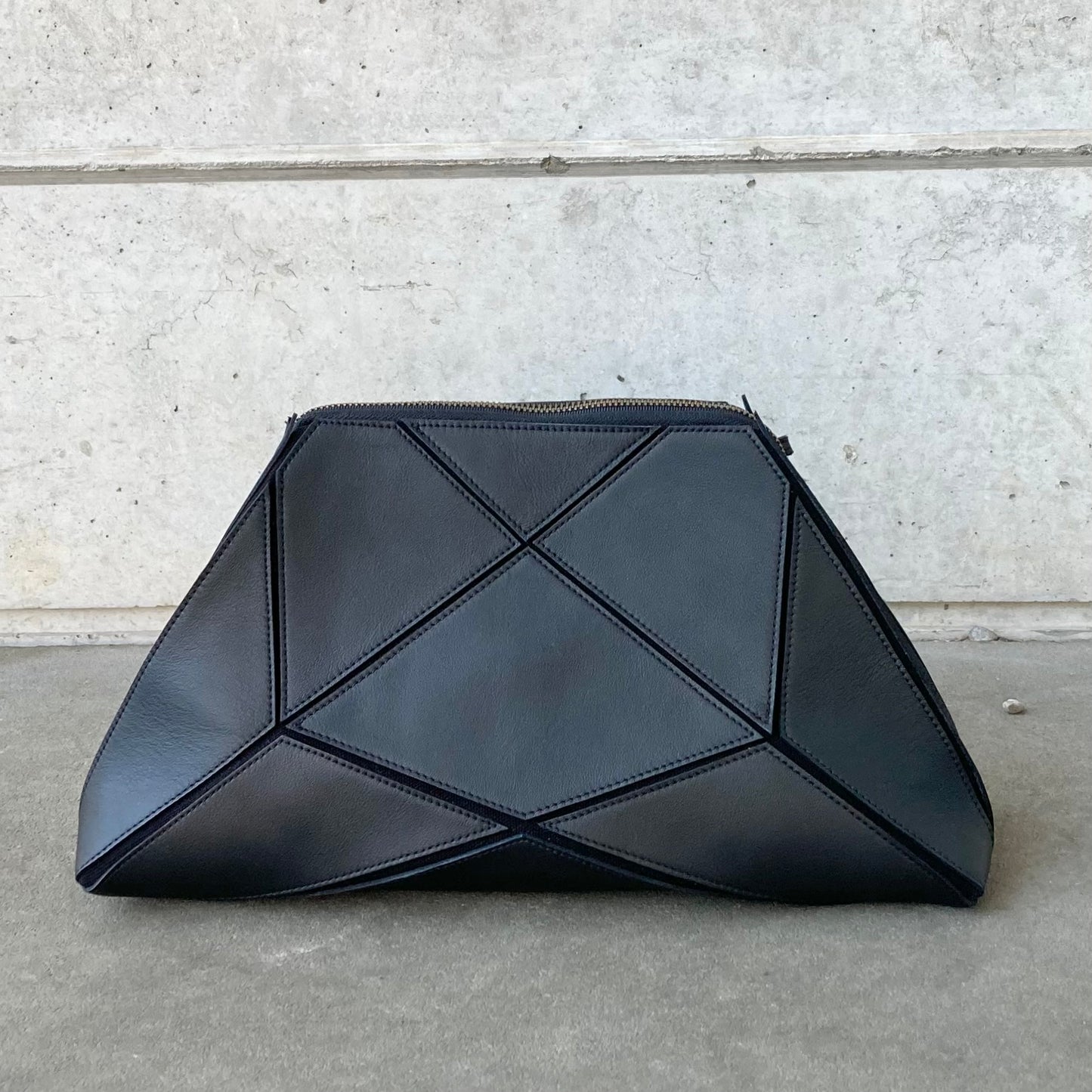 Faltbare Clutch – Origami-Tasche – Schwarz
