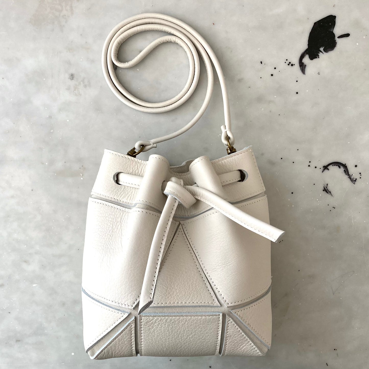 Mini Bucket Bag - Ivory by lara kazis