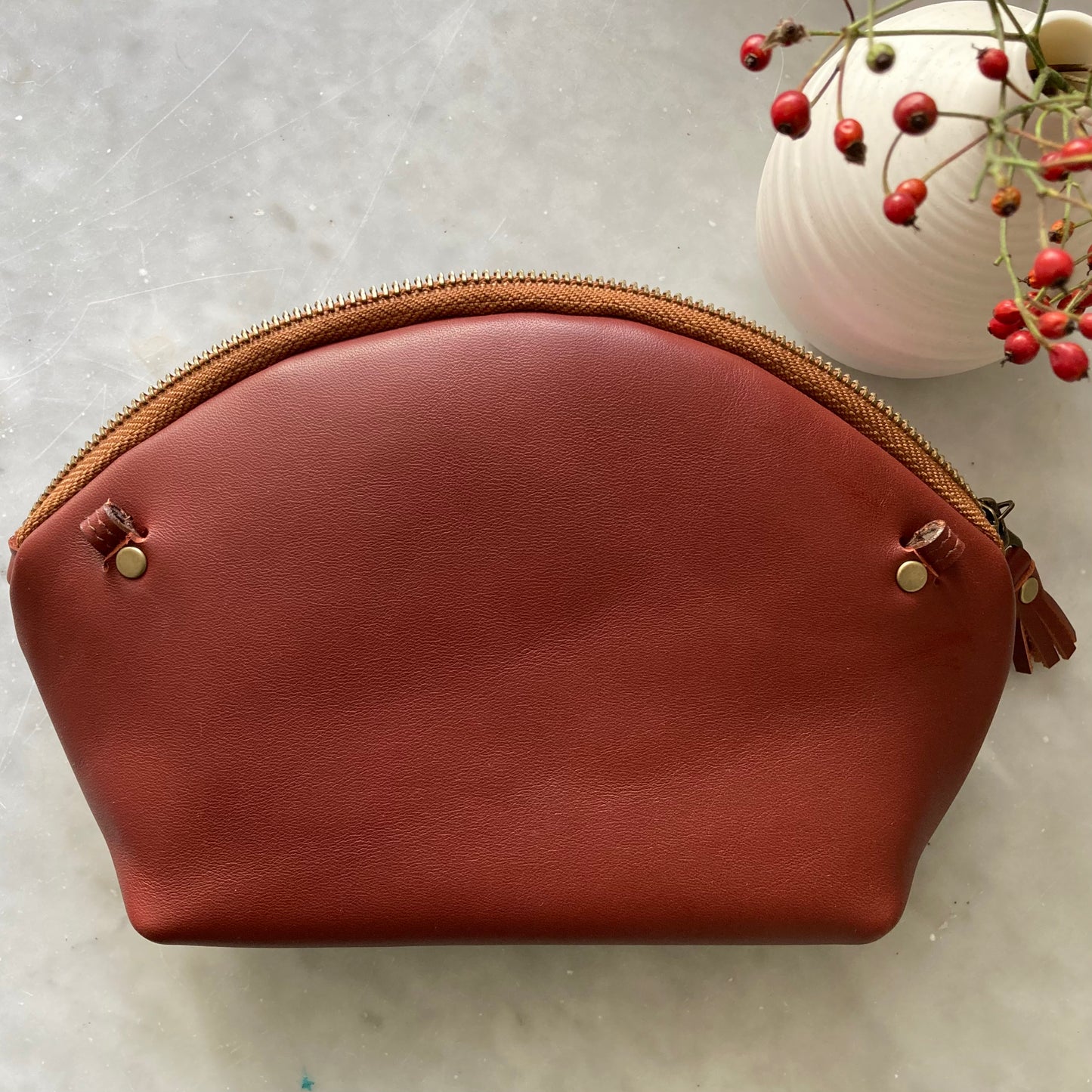 Pyramid cross body bag - Chocolate brown