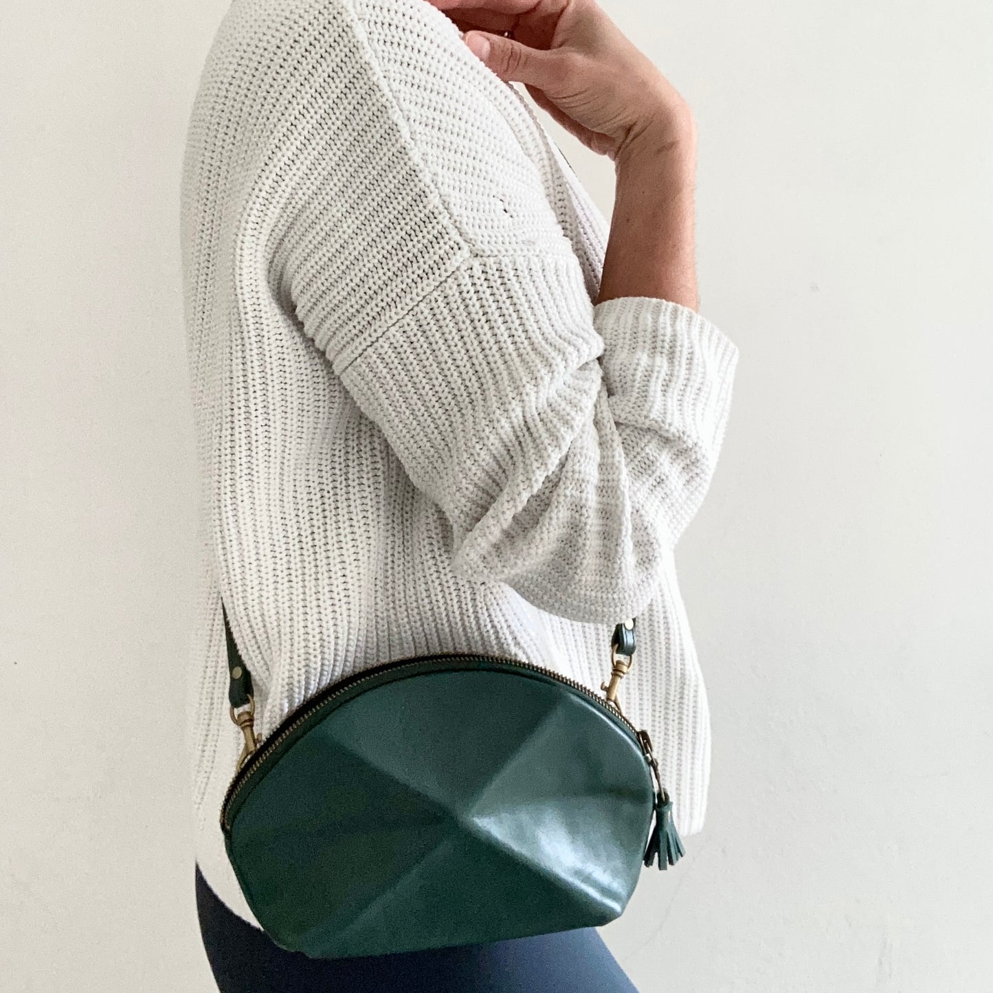Pyramid cross body bag - Green