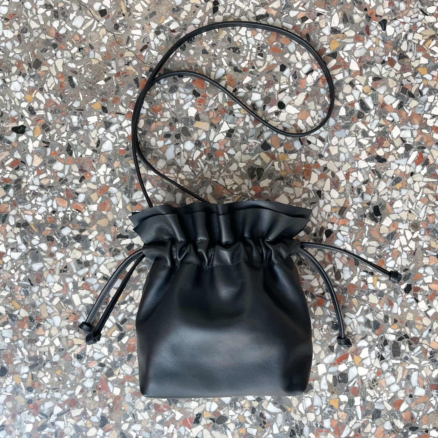 Black leather purse - Bonbon- Nappa Leather