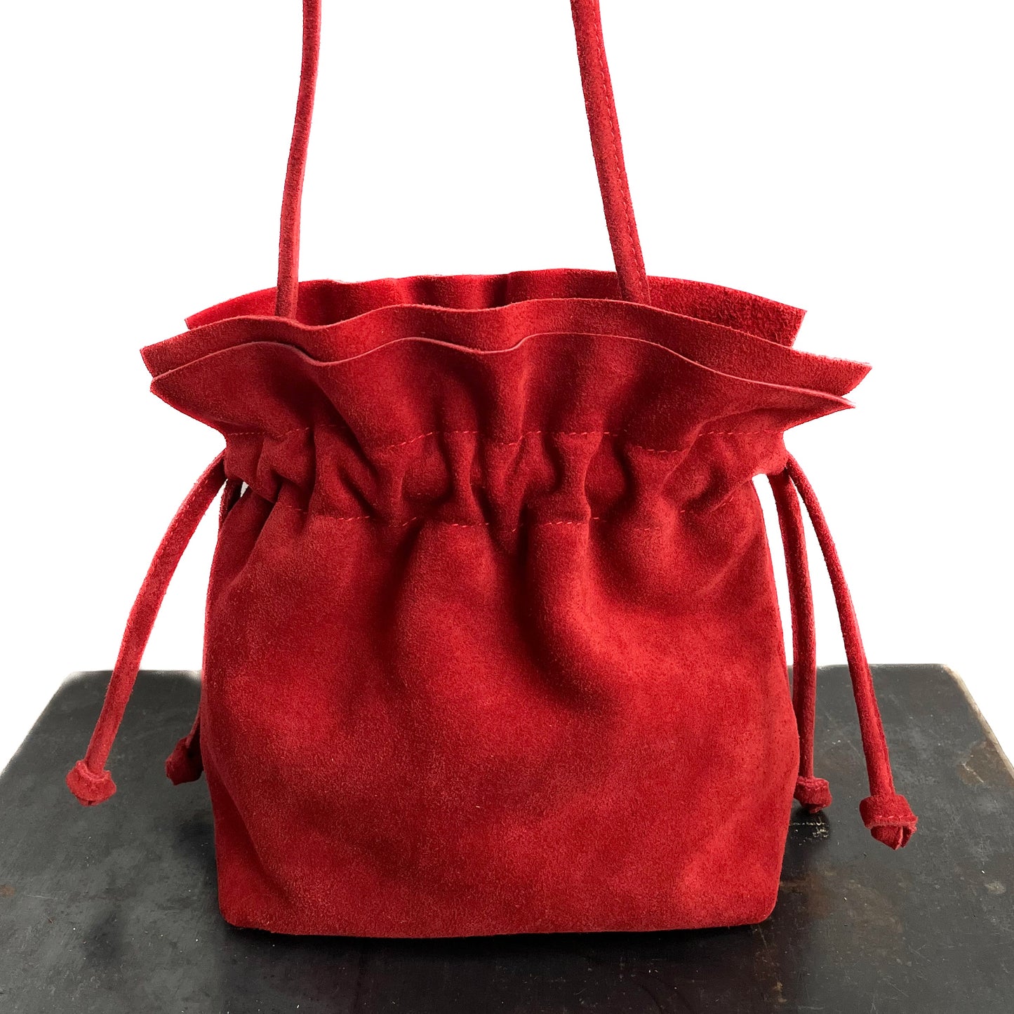 Wildleder Tasche - Bonbon - Rot