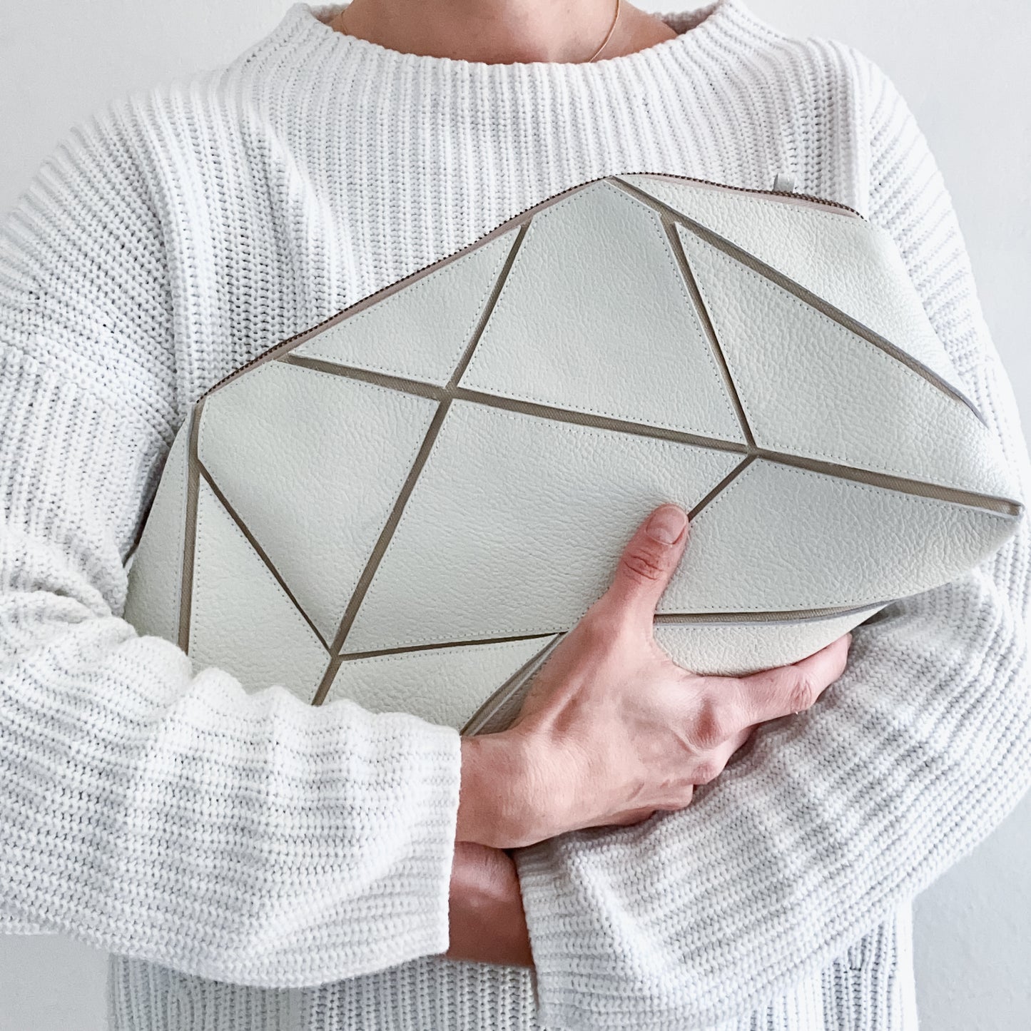 Foldable clutch Origami Bag by lara kazis