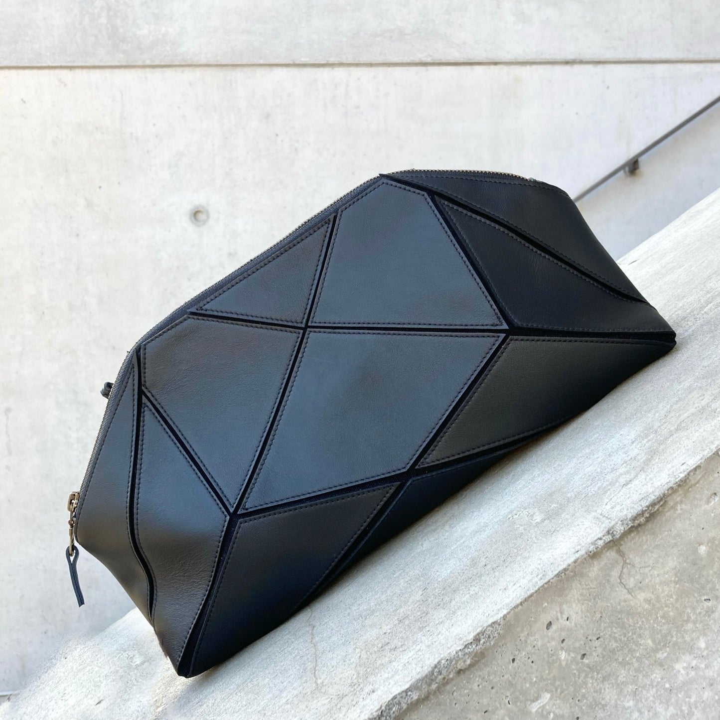 Faltbare Clutch – Origami-Tasche – Schwarz