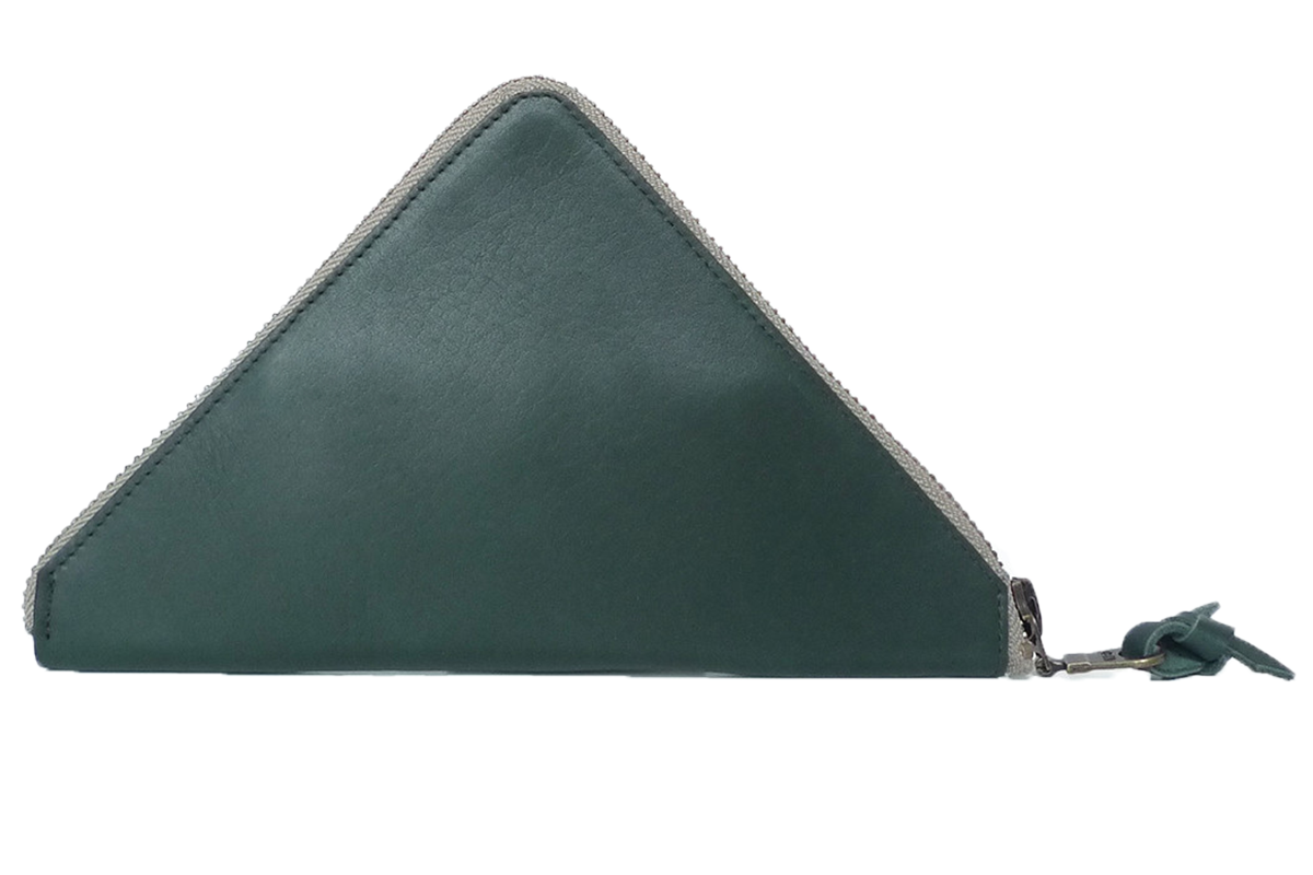 Triangle zip wallet - Green