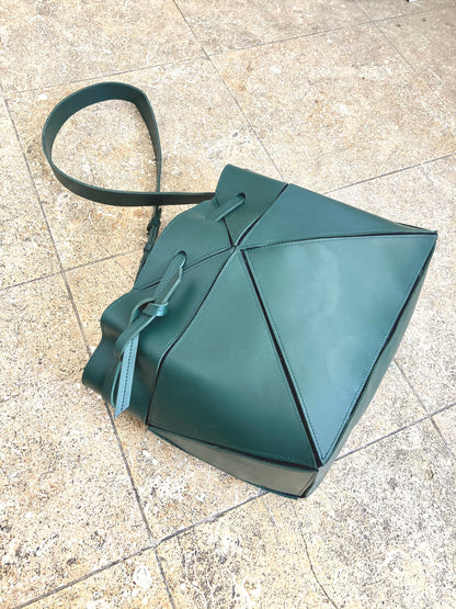 Foldable Bucket bag - Green